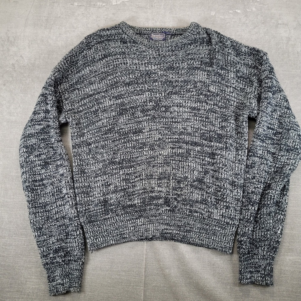 Barnaby Vintage Mens XL Marled Knit Sweater 100% Virgin Acrylic‎ Grandpa Dad